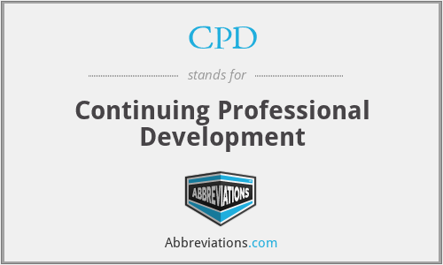 What does continuing professional development stand for?
